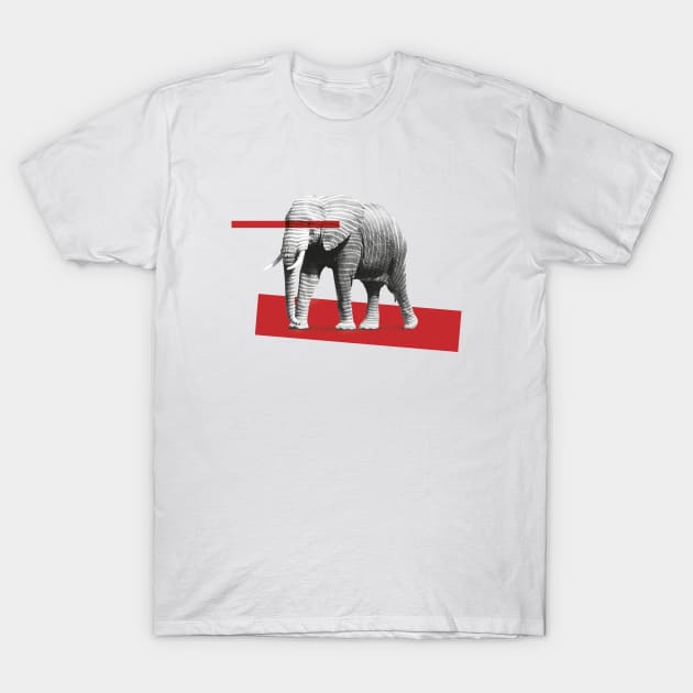 elephant behind bars T-Shirt by frndpndrlc